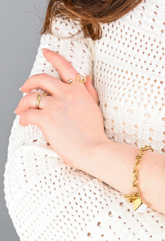 Birds of the Same Feather Gold Ring (Adjustable)