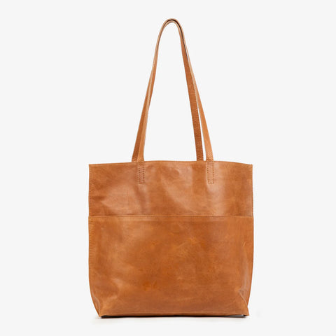 Everyday Tote - Camel Leather