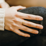 Ada Heart Adjustable Gold Ring