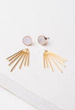 Caroline Mother of Pearl Stud & Fringe Earrings