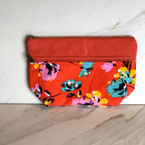 Chandee two zippered Cosmetic/ Pencil bag