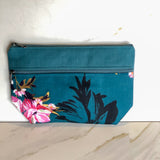 Chandee two zippered Cosmetic/ Pencil bag