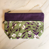 Chandee two zippered Cosmetic/ Pencil bag