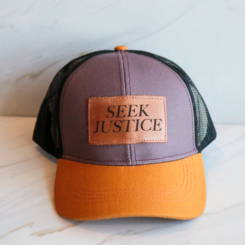 Seek Justice Leather Patch Fair Trade Hat