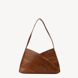 Crisscross Shoulder Bag - Dark Brown