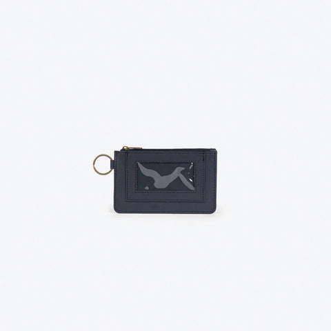 Leather ID Pouch in Navy