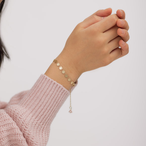 Arise Heart Bracelet- Satin Gold