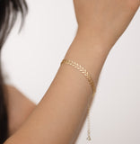 Herringbone Bracelet- Satin Gold