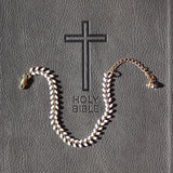 White Herringbone Bracelet