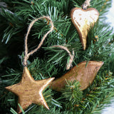 Vaara Wooden Ornament Set - Bird, Heart and Star