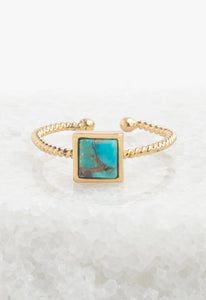 Jayne Square Turquoise Ring