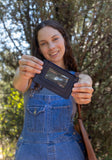 Leather ID Pouch in Navy