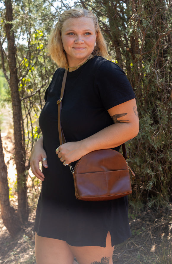 Halfmoon Crossbody - Chocolate Brown