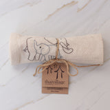 Embroidered Tea Towel's - Elephant - Gecko