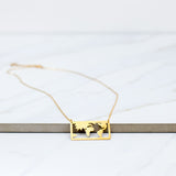The World Is My Playground Necklace - Gold and Silver