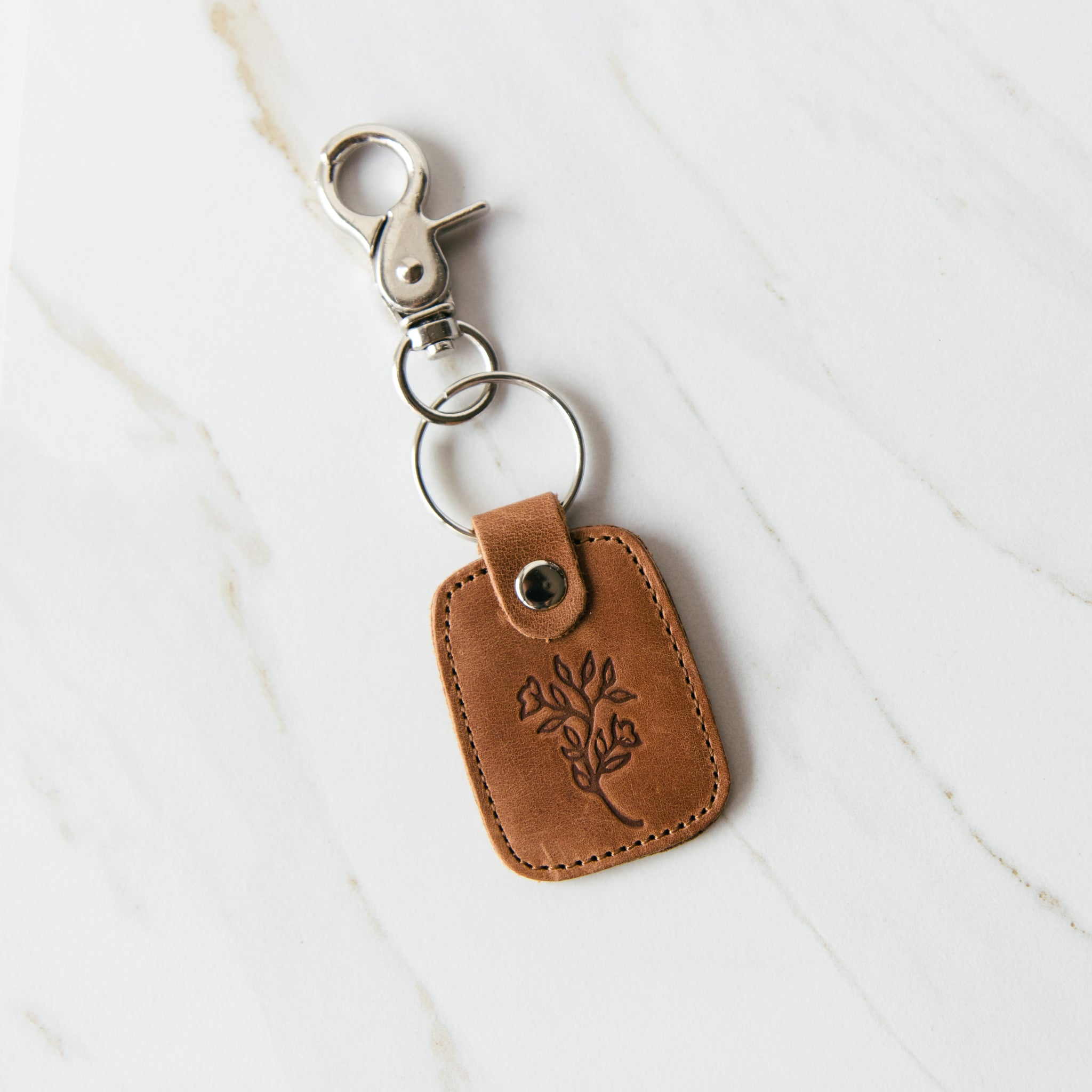 Leather Key Chain - Seek Justice and/or In The Garden | Kairos Traders